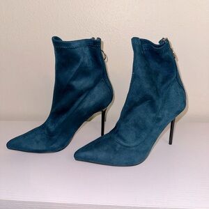 Shoe Dazzle Blue Suede Boots